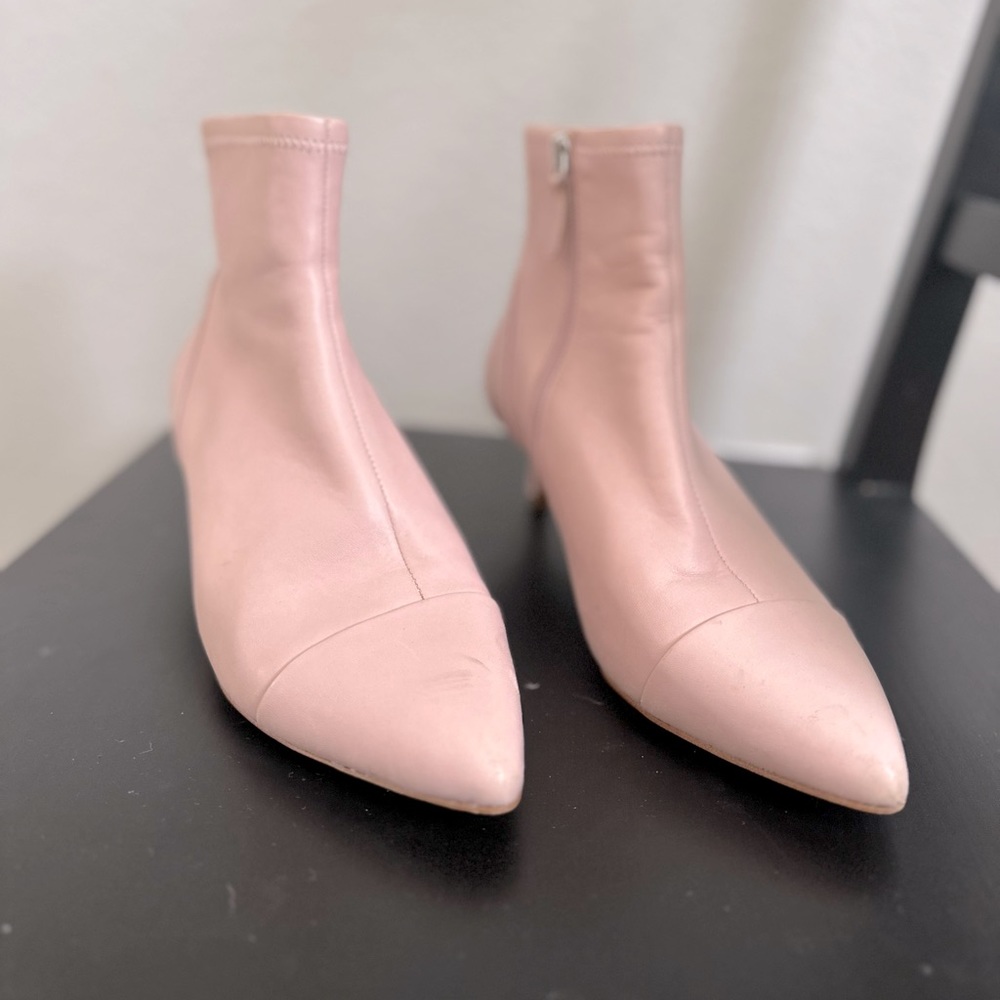 Rebecca Minkoff leather Siya Pink Kitten Booties